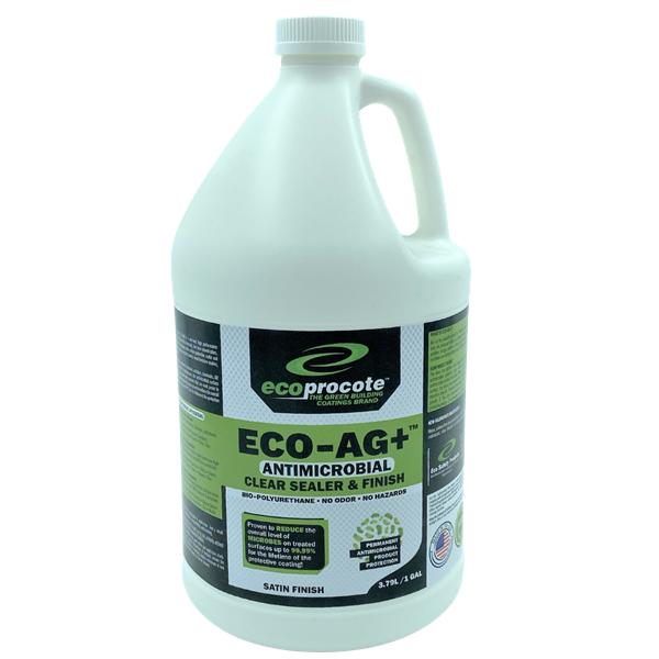 Eco-AG+ Antimicrobial Clear Sealer & Finish, Satin, 1 Gal