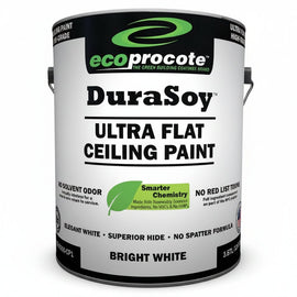 DuraSoy Ceiling Paint, Bright White, Flat - Eco Safety Products