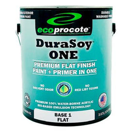 EcoProCote DuraSoy ONE Paint Primer, Flat, Base 1
