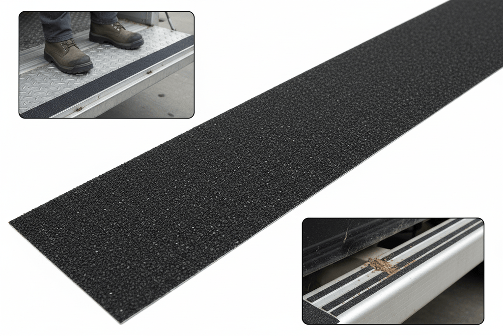 Heavy-Duty 4" Black Anti-Slip Tape, 60 Grit | 4" x 60' (2-Roll Pack) - Eco Safety Products