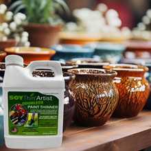 Load image into Gallery viewer, SoyThin Artist &amp; Glazing Odorless Paint Thinner, 32 Ounces - Eco Safety Products