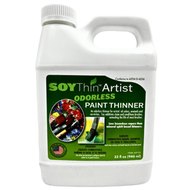 SoyThin Artist & Glazing Odorless Paint Thinner, 32 Ounces - Eco Safety Products