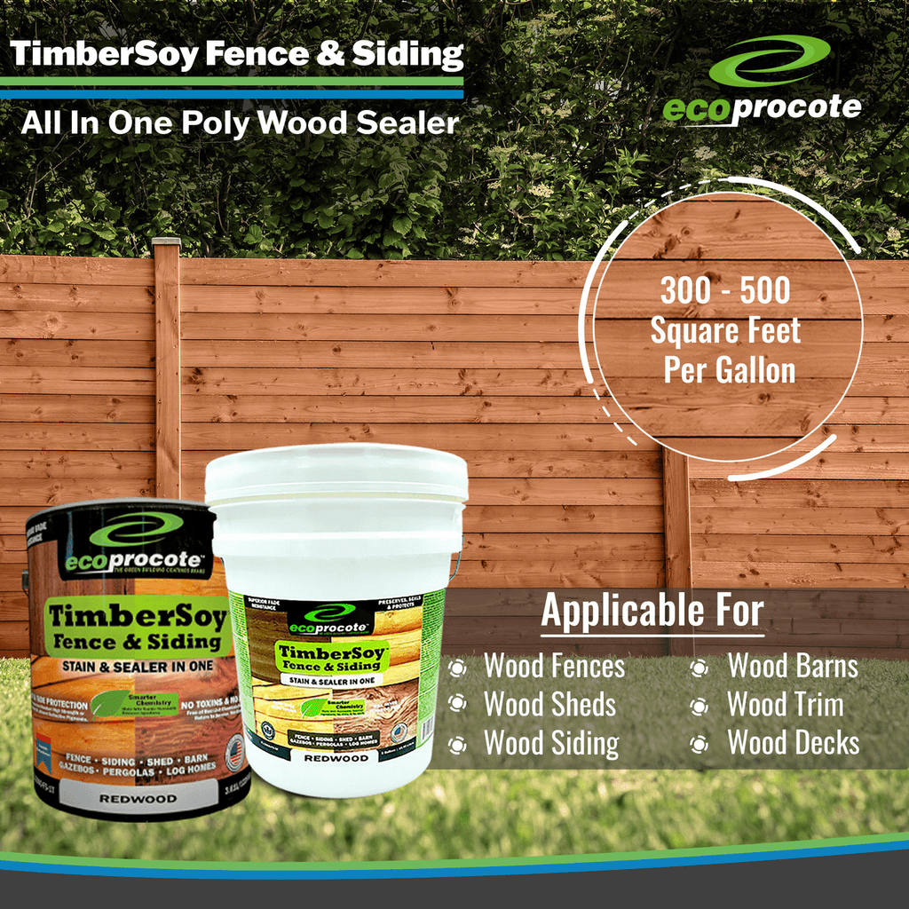 TimberSoy Non-Toxic Exterior Wood Fence Stain & Sealer - Eco Safety Products
